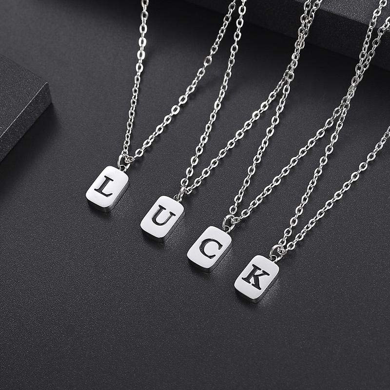 Hollow letter necklace