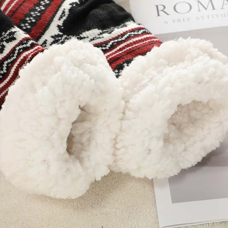 Snowflake Ultra-thick Cashmere Slipper Home Socks