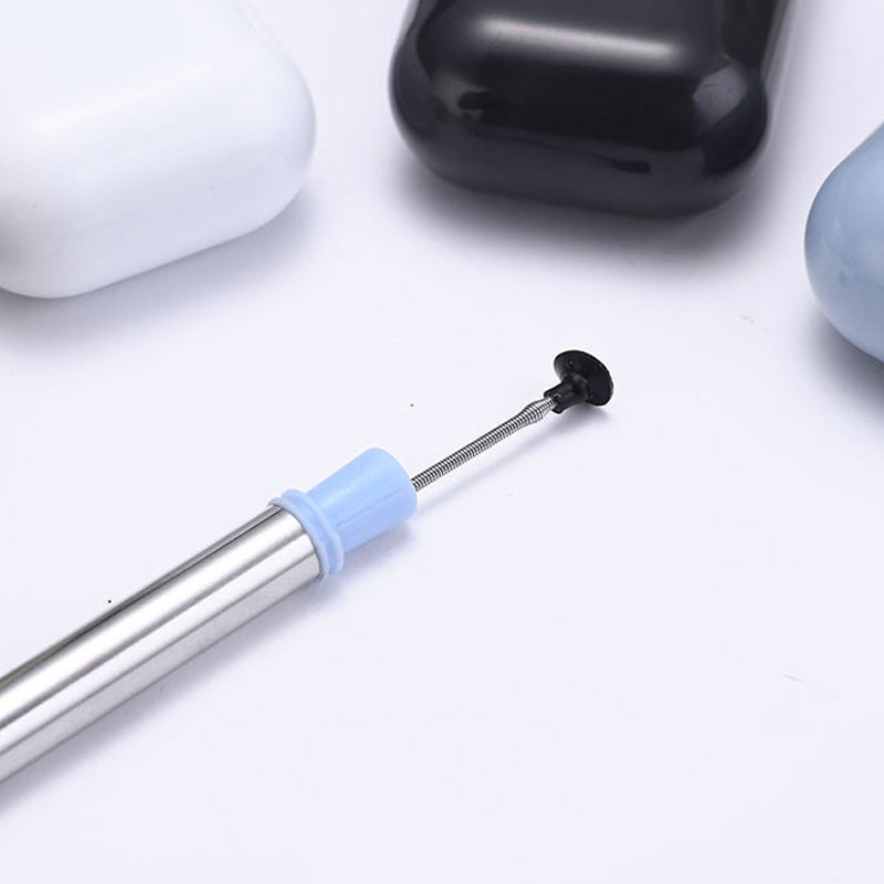 Hopfällbart sugrör i rostfritt stål