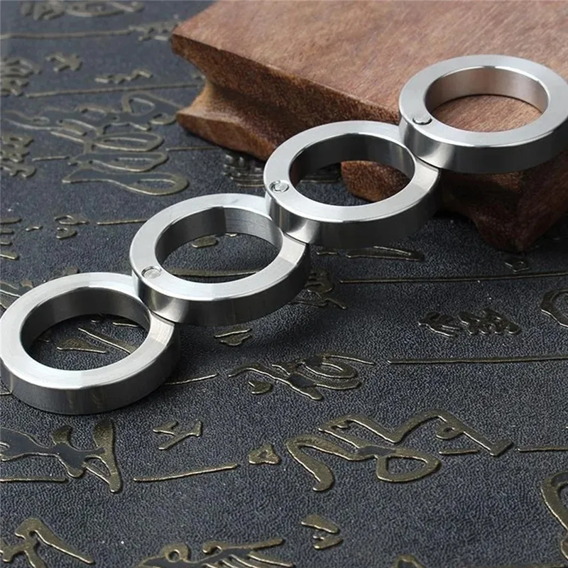 Self-Defense Ring Set with Rotating Clasp