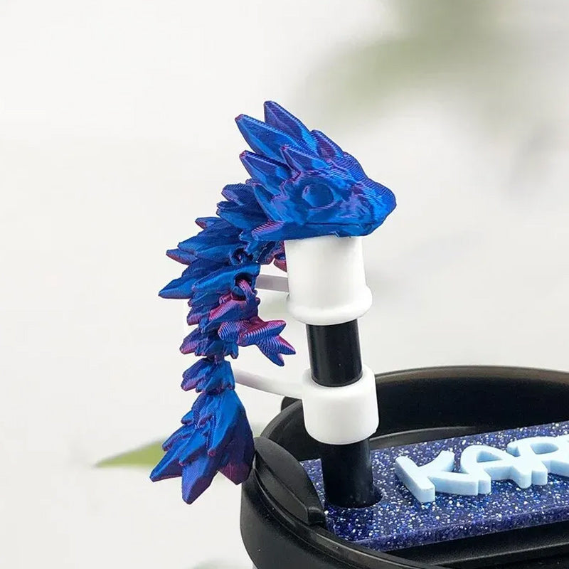 3D Printed Dragon Stanley Straw Topper