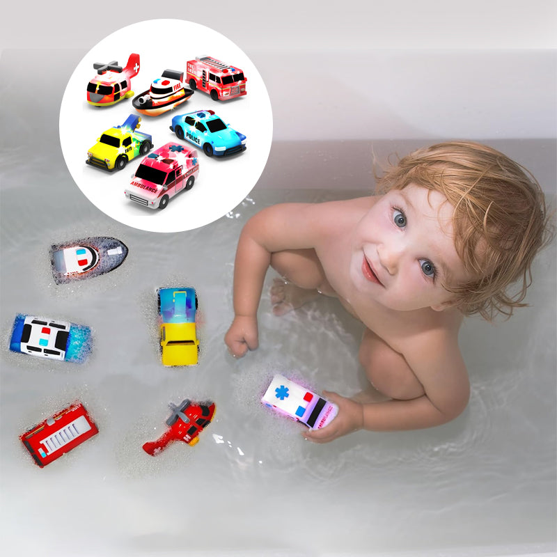 6 Pack Water Activated Flashing Colors Soft Squeezable Sensory Toys