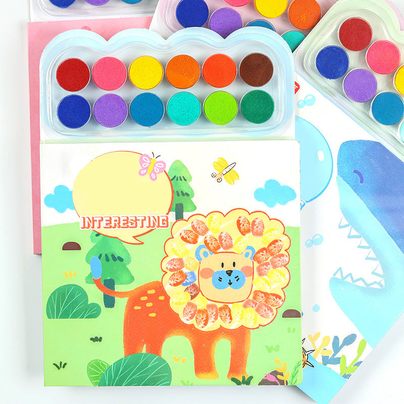 Fingerprint Painting Book with Themed Pages