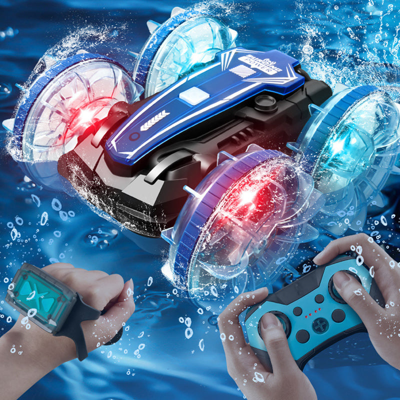 RC Land and Water stunt Car with 2 Remote Controls