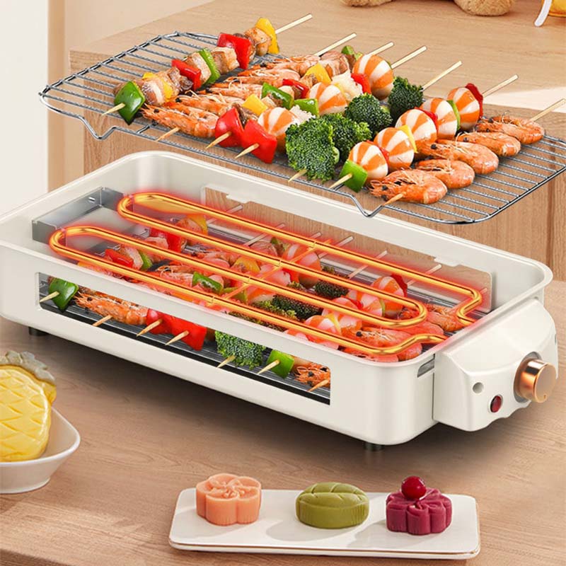 Indoor Smokeless Grill with Non-Stick Removable Plate