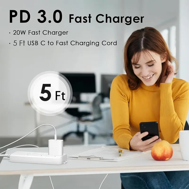 Fast PD Charger Set with Type-C to Lightning Cable