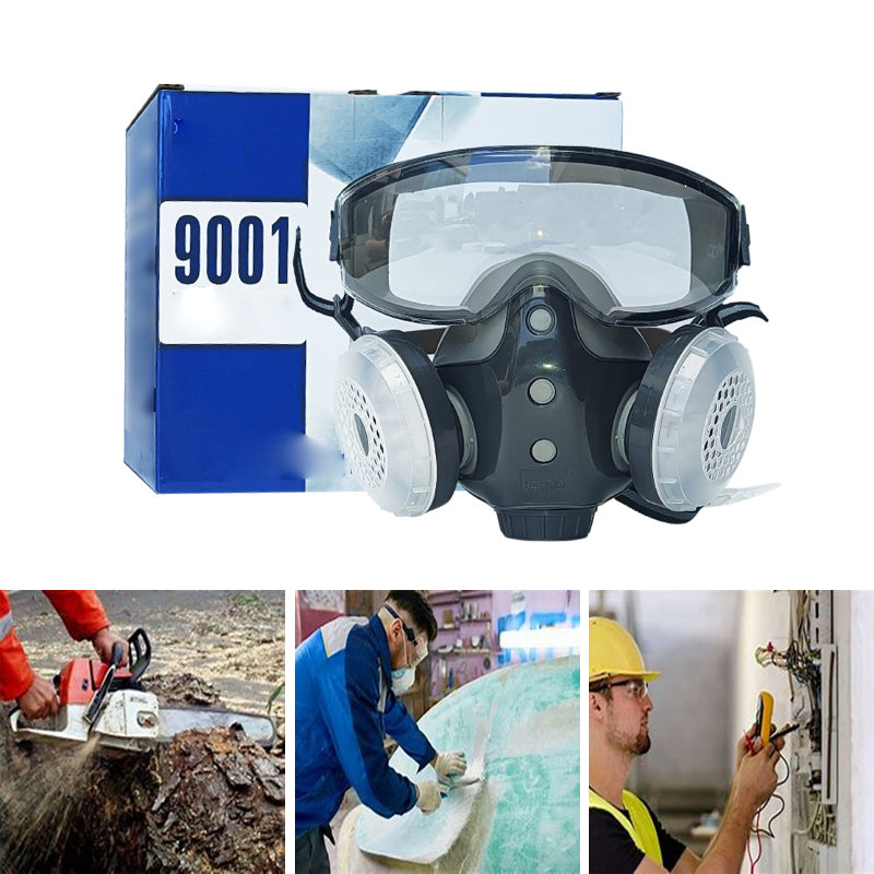 Full-face dust and eye protection mask