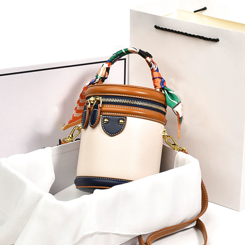 Colorblock Bucket Bag for Women