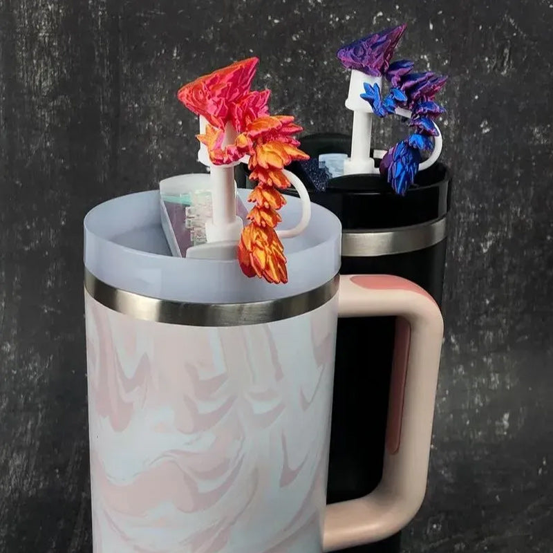 3D Printed Dragon Stanley Straw Topper