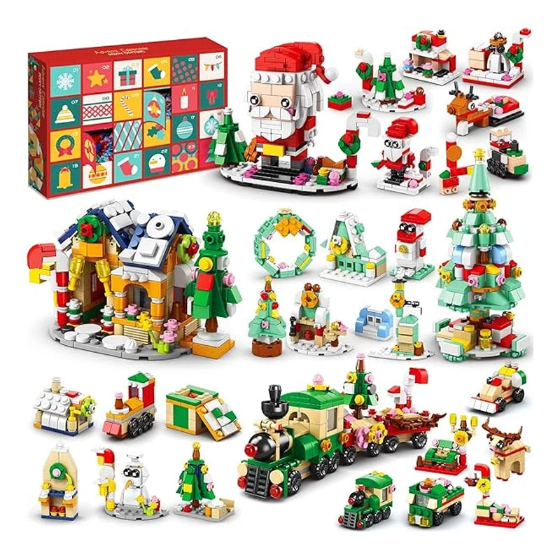Advent Calendar Kids With Christmas Building Blocks