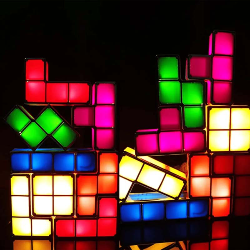 7-piece LED DIY Block Lamp