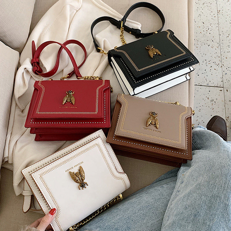 Elegant Bee Patch Crossbody Bag for Women