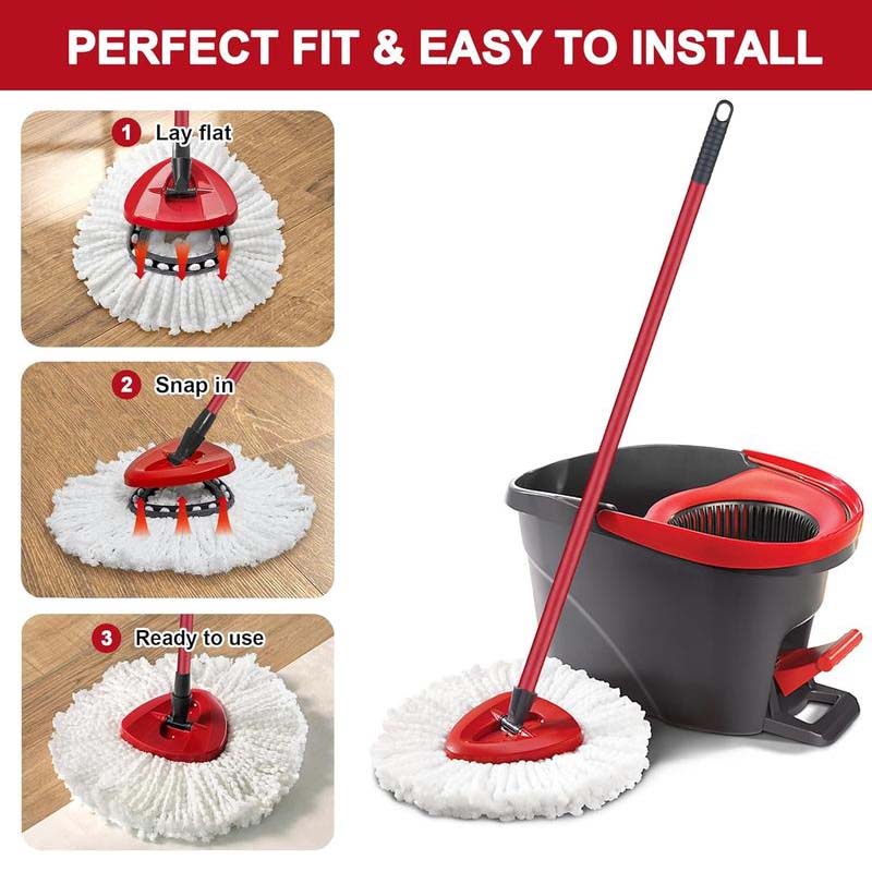 Microfiber Spin Mop Head Replacement ( 3/ 4 PCS)