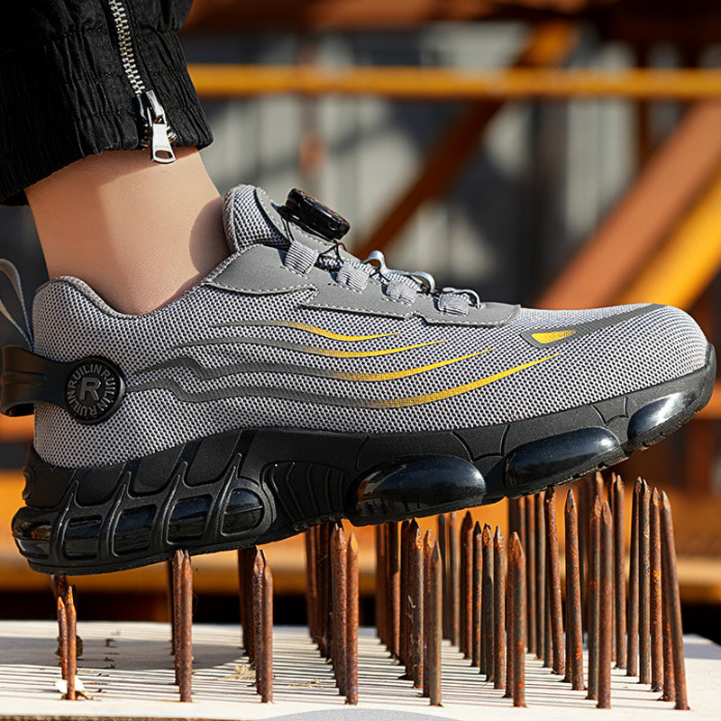 Men's Steel Toe Safety Shoes With Swivel Button