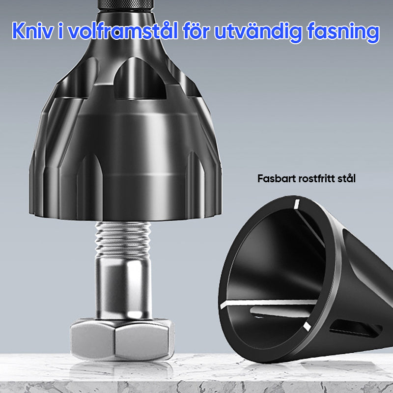 Avgradning av yttre fasverktyg med volframkarbidblad