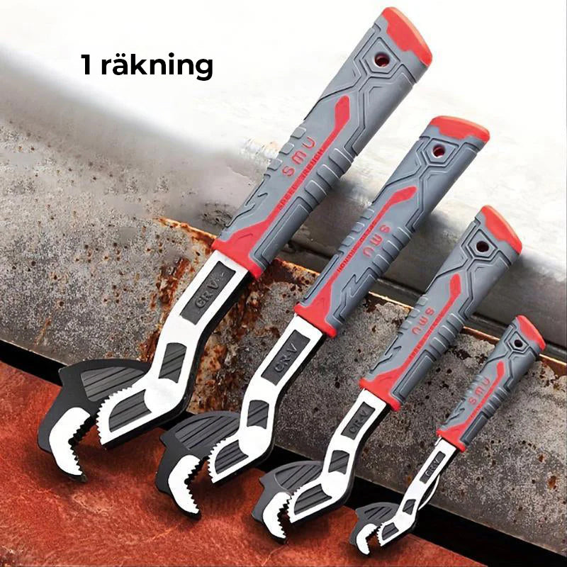 Multifunktionell självlåsande justerbar skiftnyckel