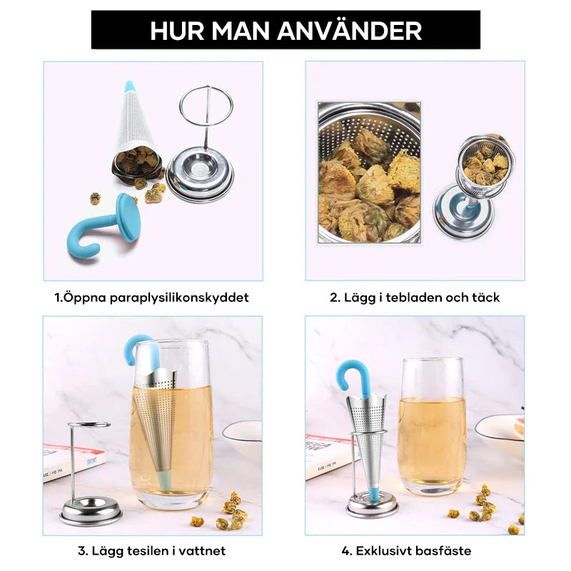 Paraply teinfuser i rostfritt stål