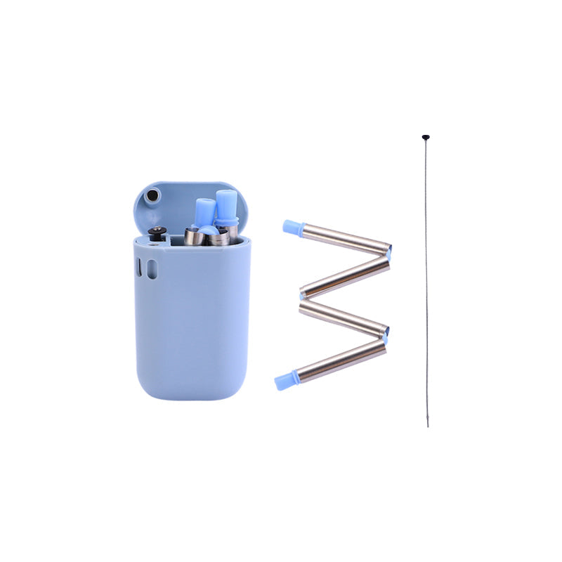 Hopfällbart sugrör i rostfritt stål