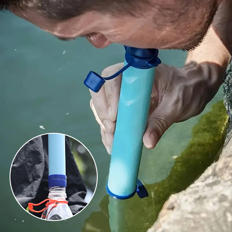 Portable Water Filtering Straw for Outdoor Adventures