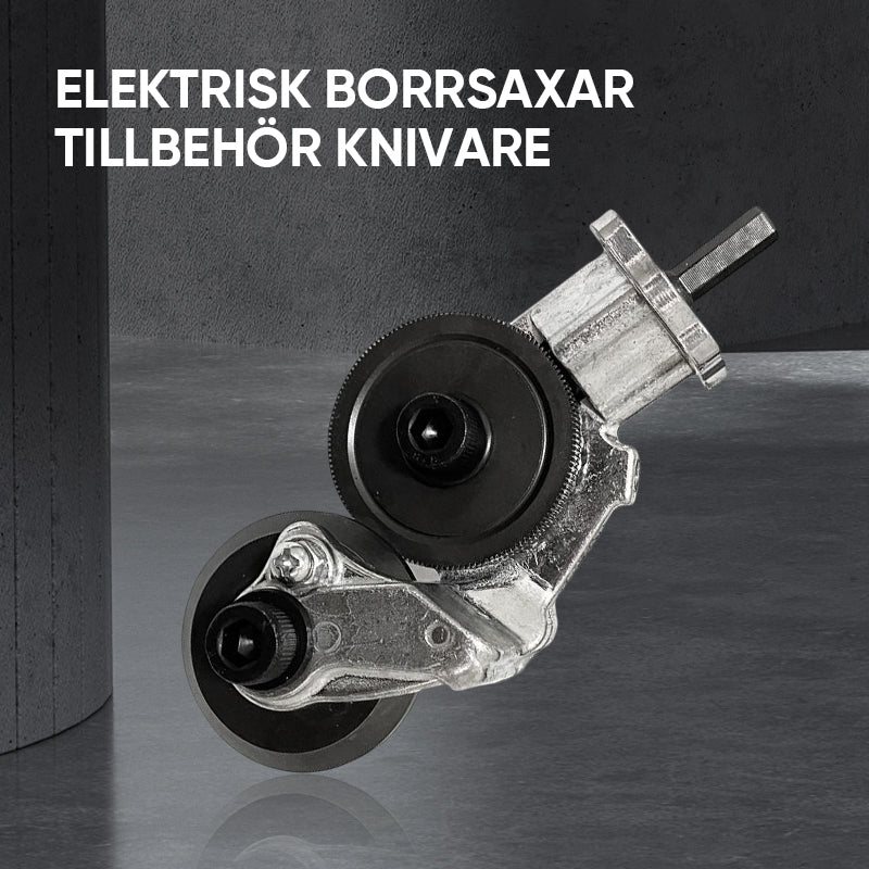 Elektrisk borr och saxfäste verktyg stans- och klippmaskin
