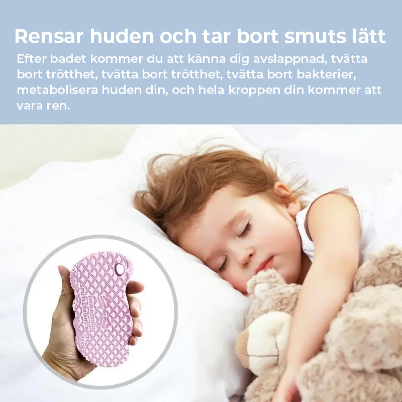 Magisk exfolierande badsvamp