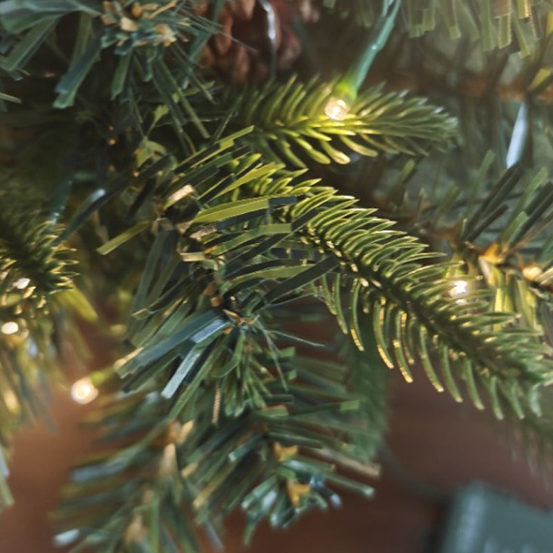 Pre-Lit Artificial Christmas Tree Urn Filler with Lights