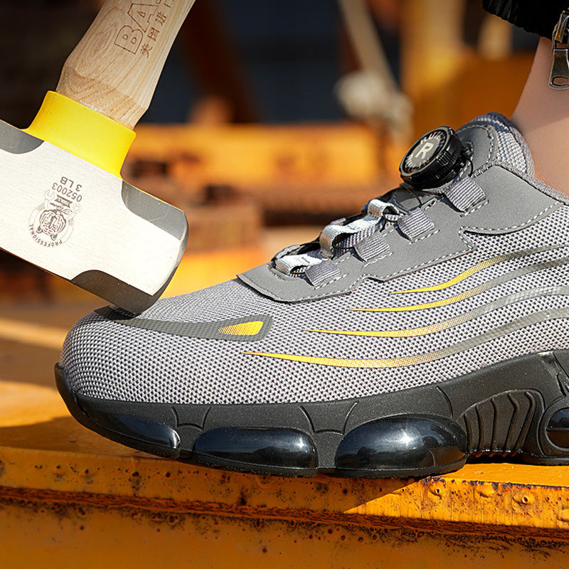 Men's Steel Toe Safety Shoes With Swivel Button