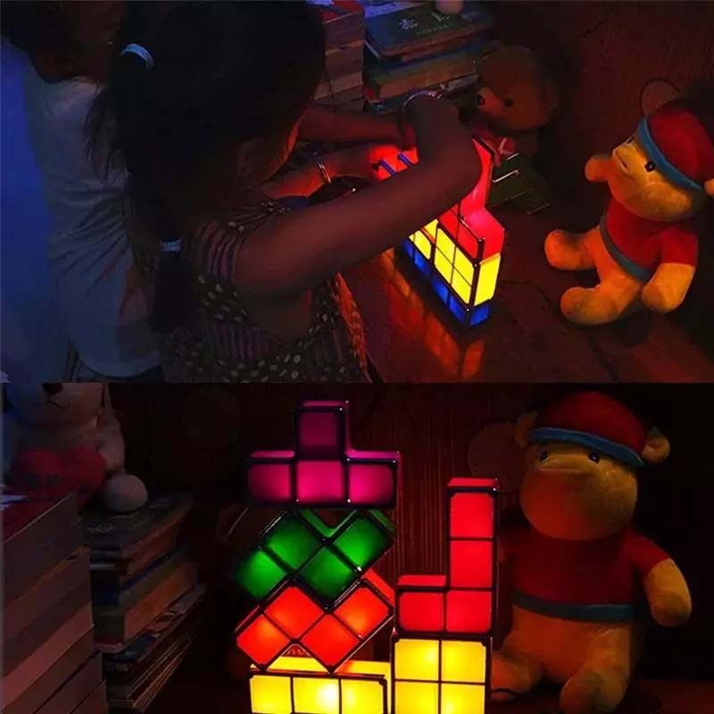 7-piece LED DIY Block Lamp