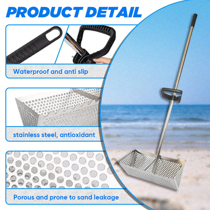Sand Flea Rake, Long Handle Sand Sifter for The Beach
