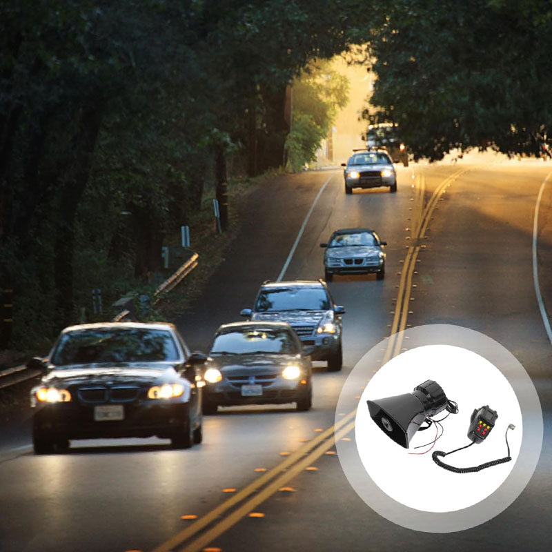 7 Tone Sound Mic PA Speaker Car Horn