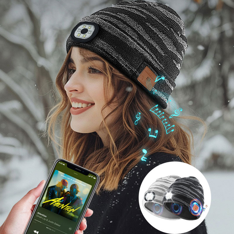 Bluetooth Music Beanie with LED Light