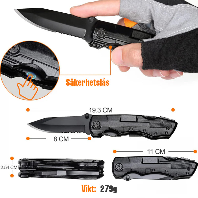 6 i 1 fickknivstång i rostfritt stål