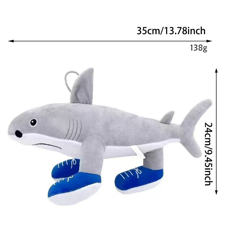 Soft Plush Toy Shark with Sneaker Feet