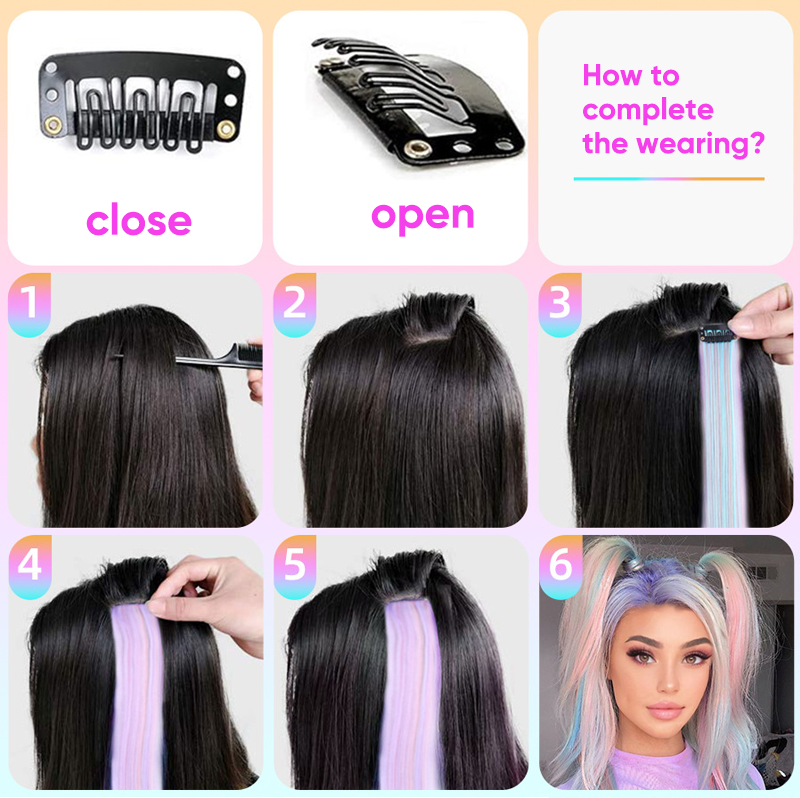 Clip-In Highlight โ One Piece Ear Hook Hair Streak