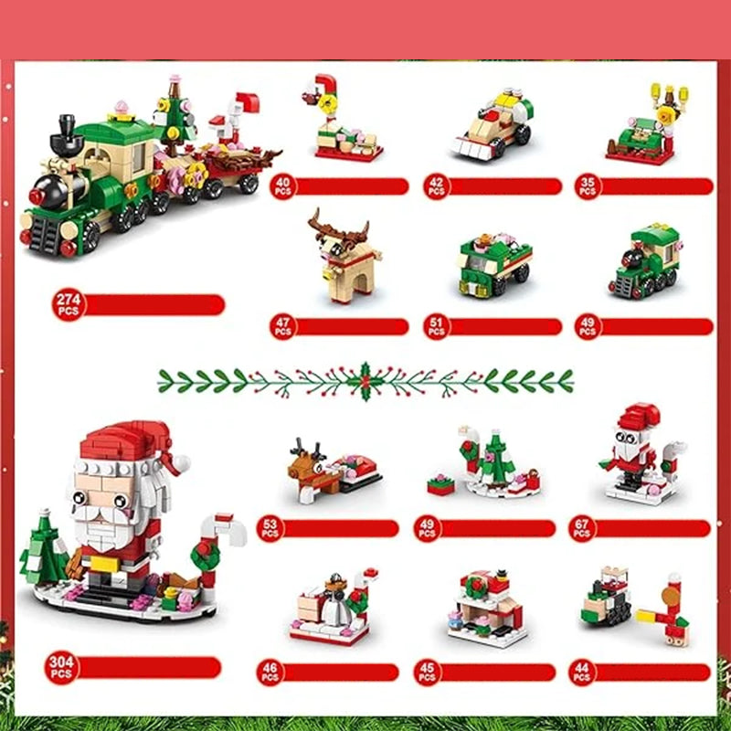 Advent Calendar Kids With Christmas Building Blocks