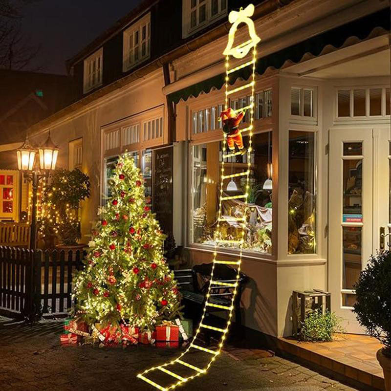 Christmas Santa Climbing Stairs Light