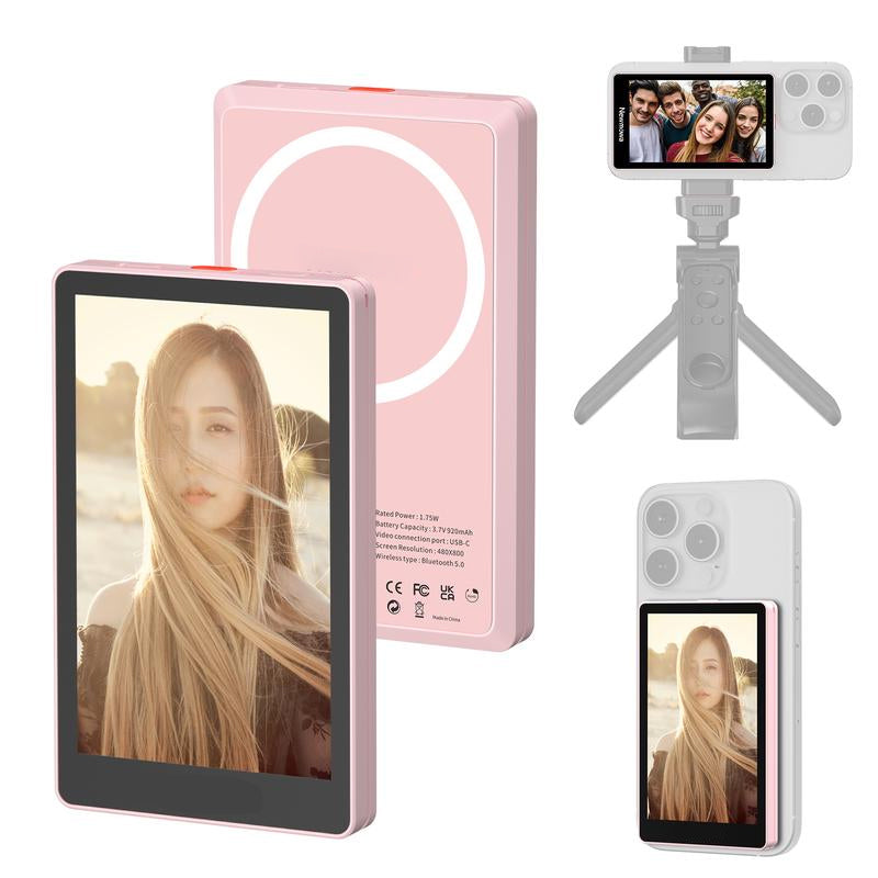 Magnetic Selfie Screen with 4K Recording – Portable Display for Content Creators