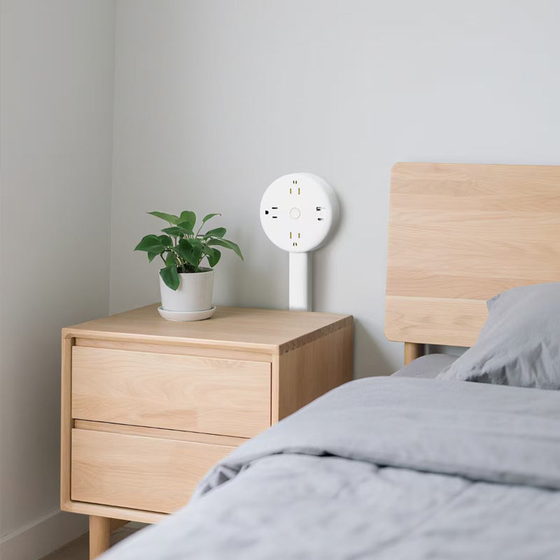 Retractable Rotating Power Strip Extender