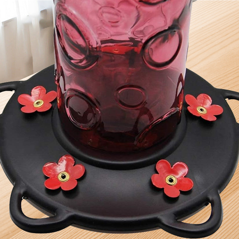 Glass Hummingbird Feeder for Outdoor Hanging