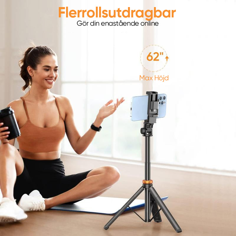 Selfie Stick-stativ med Bluetooth-fjärrkontroll