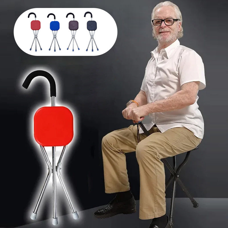 Foldable Walking Stick Chair