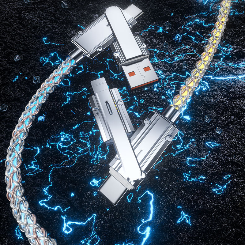 Four-in-One 100W Colorful lights Data Cable