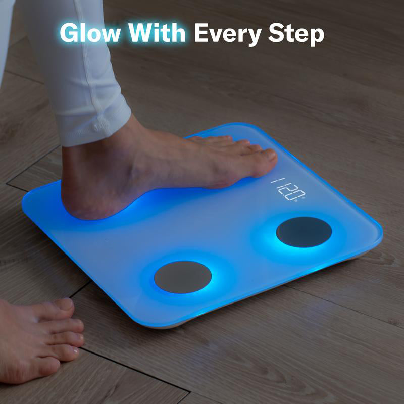 7-Color Glowing Bluetooth Digital Scale for BMI and Body Fat