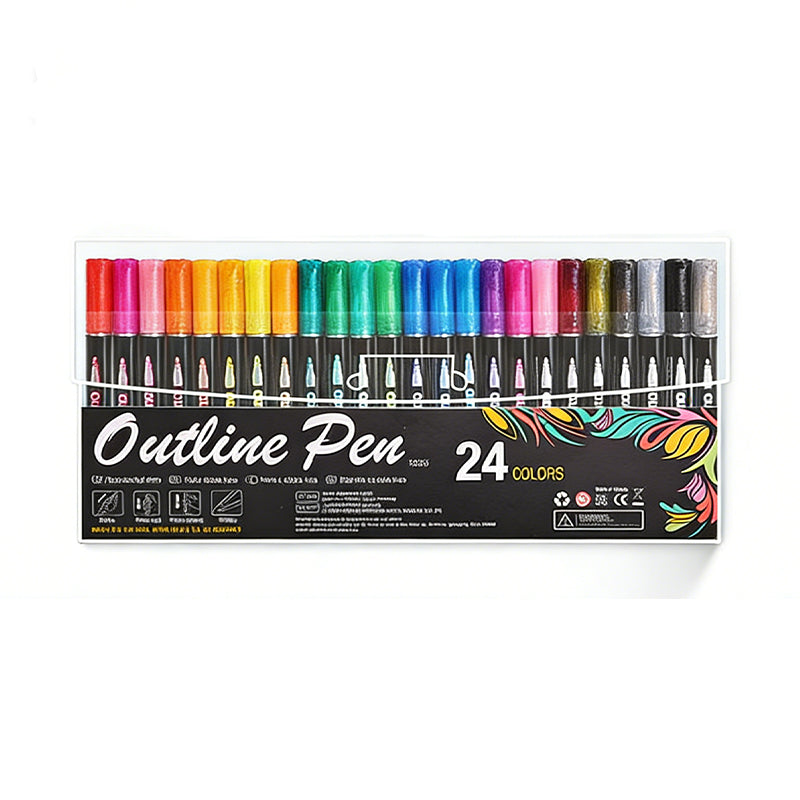 24 Outline Shimmer Markers