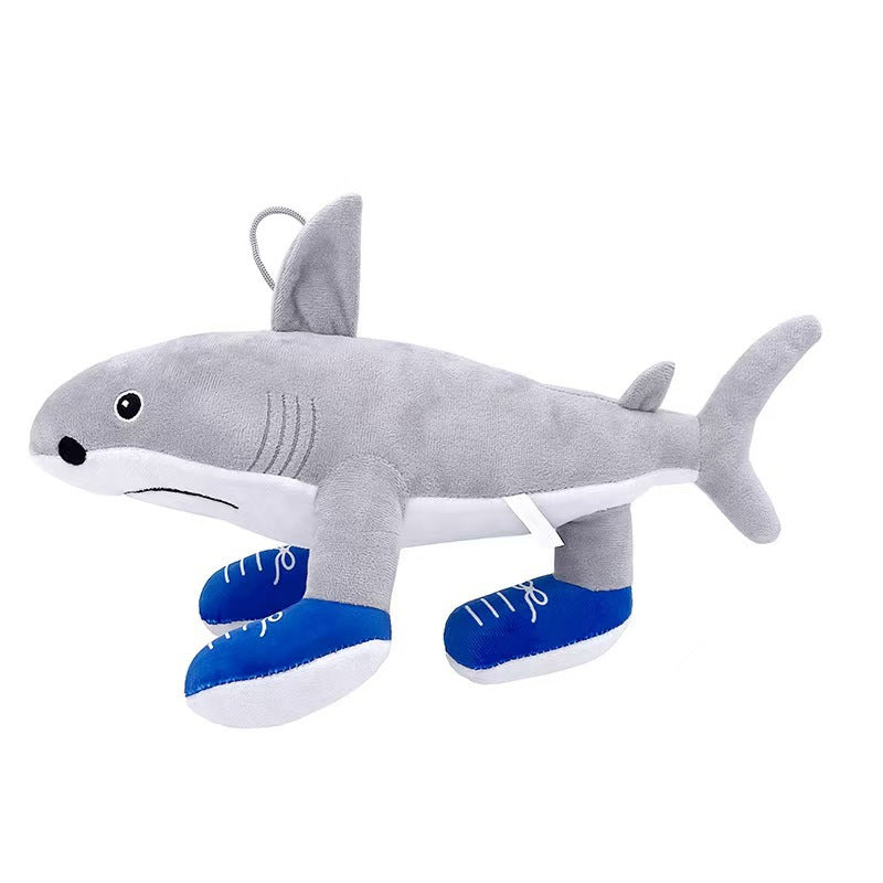 Soft Plush Toy Shark with Sneaker Feet