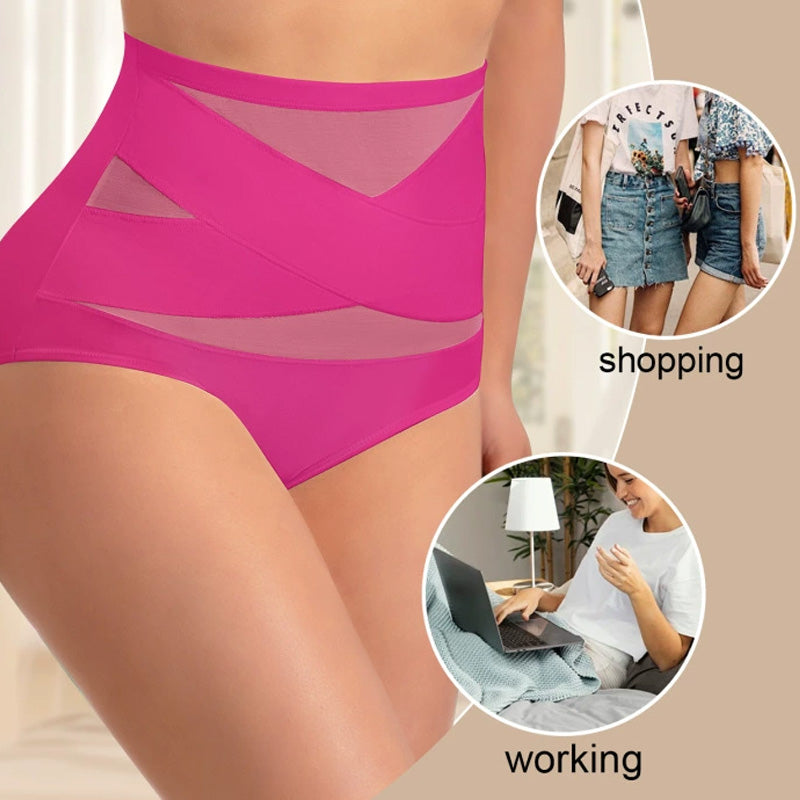 Pre-sale>> Women's Mesh Cross High Waist Briefs