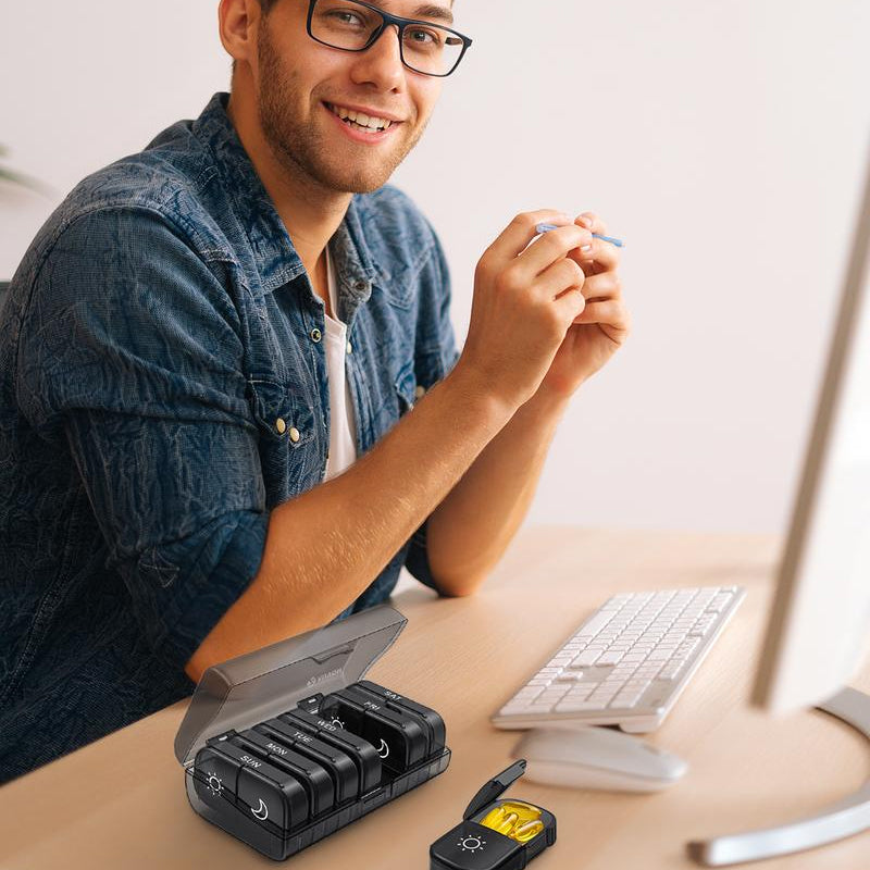 Bärbar Piller Organizer för resor