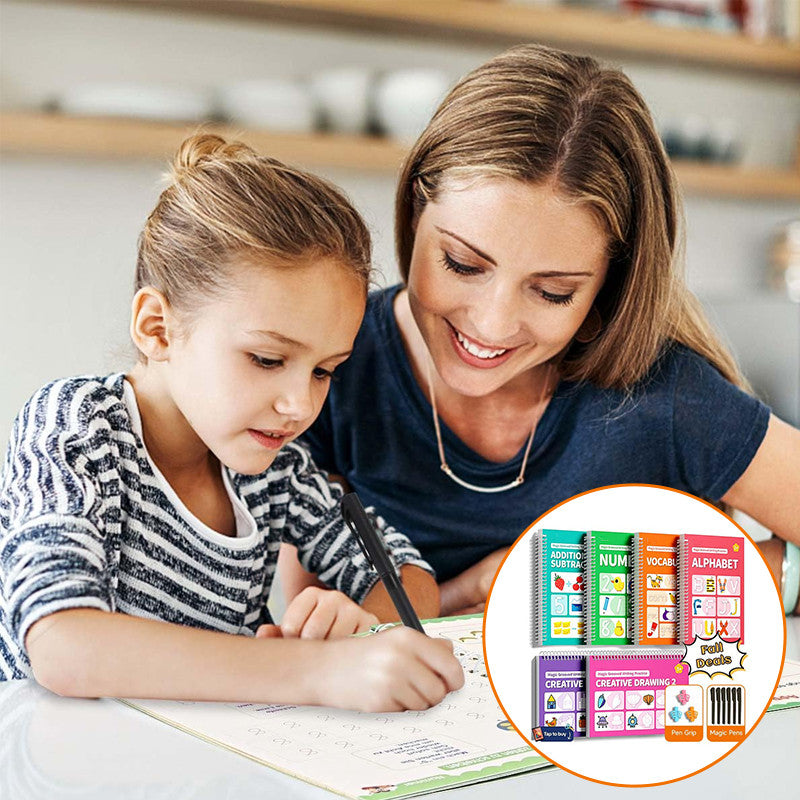 Reusable Grooved Handwriting Workbook for Kids