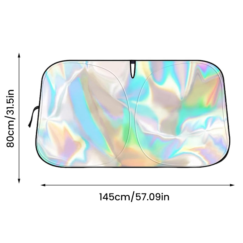 Foldable Reflective Car Windshield Sunshade – Heat Insulation & UV Protection for Front Window