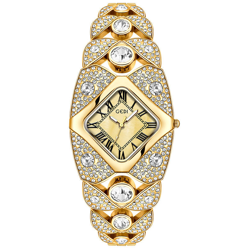 Luxury Full Diamond Bangle Bracelet Watch